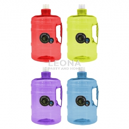 BARRELL DRINK BOTTLE 2L 4 ASSTD - Leona Party and Home