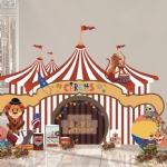 DPK055 Big circus red jungle animals birthday cut-out - big circus - 1    - Leona Party and Home