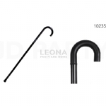 BLACK PLASTIC CANE - black plastic cane - 1    - Leona Party and Home