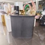 Black Ripple Plinth - black ripple plinth - 5    - Leona Party and Home