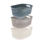 BOSTON BASKET LGE 38X27.5X15CM 3 ASSTD - boston basket lge 38x275x15cm 3 asstd - 1    - Leona Party and Home