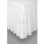 Bright White Plastic Tableskirt 73cm x 4.3m - bright white plastic tableskirt 73cm x 43m - 1    - Leona Party and Home