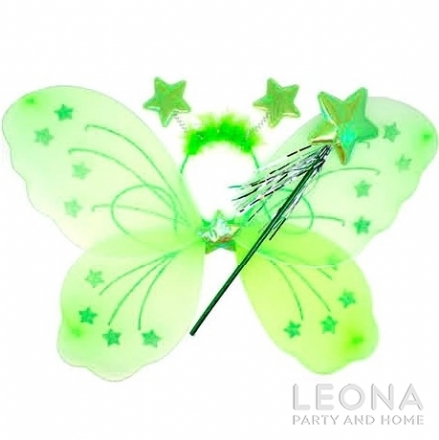 Butterfly Wing 3pcs Set (Green) - Leona Party and Home