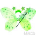 Butterfly Wing 3pcs Set (Green) - butterfly wing 3pcs set green - 1    - Leona Party and Home