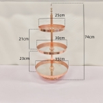 Cake Stands Rose Gold - cake stands rose gold - 2    - Leona Party and Home