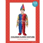 CHILDREN CLOWN COSTUME (BLUE RED) - children clown costume blue red - 1    - Leona Party and Home