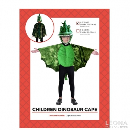 Children Dinosaur Cape and hat - Leona Party and Home