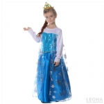 Children Blue Snow Princess - children elsa - 1    - Leona Party and Home