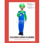 CHILDREN GREEN PLUMBER COSTUME - children green plumber costume - 2    - Leona Party and Home