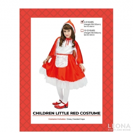 Children Little Red Riding Hood Costume - children little red riding hood costume 2023818193653 - 1    - Leona Party and Home