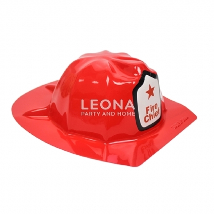 CHILDREN PLASTIC FIRE CHIEF HAT - Leona Party and Home