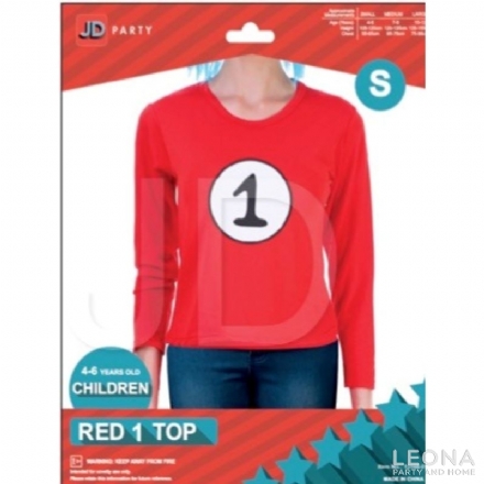 Children Red 1 Long Sleeve Top - Leona Party and Home