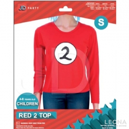 Children Red 2 Long Sleeve Top - Leona Party and Home