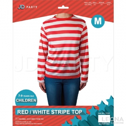 Children Red/White Stripe Top - Leona Party and Home