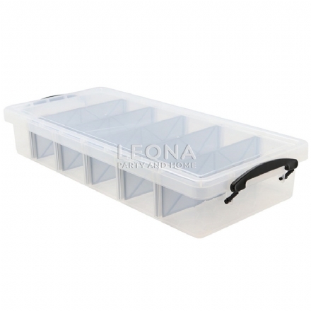 COMPARTMENT STORER 10L 6 SECTION CLEAR - compartment storer 10l 6 section clear - 1    - Leona Party and Home