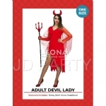 COSTUME ADULT DEVIL LADY - costume adult devil lady - 1    - Leona Party and Home