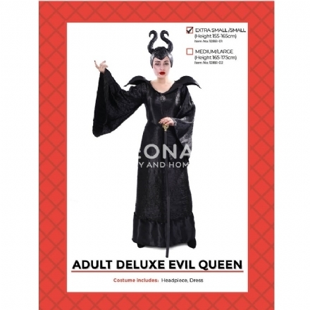 COSTUME ADULT EVIL QUEEN - costume adult evil queen - 1    - Leona Party and Home