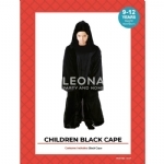 CHILDREN BLACK CAPE COSTUME - costume children black cape - 1    - Leona Party and Home