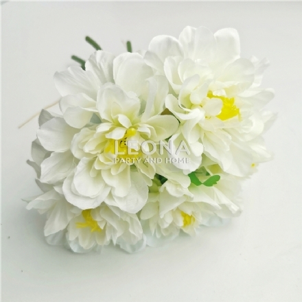 Dahlia Bunch - White (24cm) - dahlia bunch   cream 24cm - 1    - Leona Party and Home