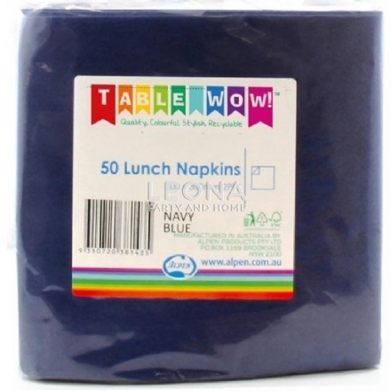 Dark Blue Lunch Napkin 33x33cm 2ply P50 - Leona Party and Home