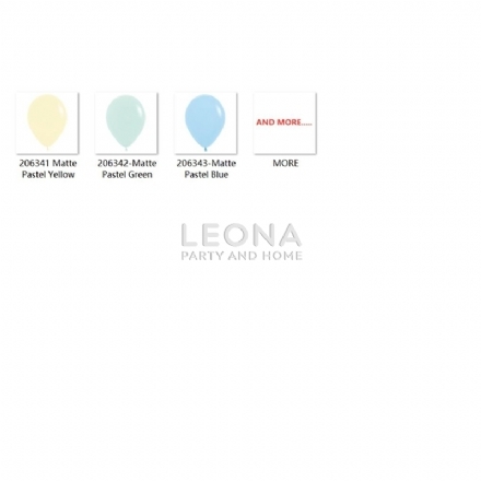 Decorator quality (Sempertex)-12cm-bag 100-matte pastel colour - Leona Party and Home