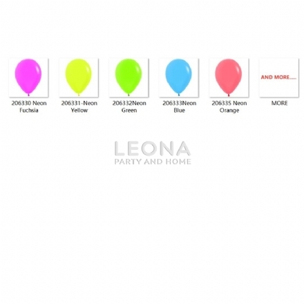 Decorator quality (Sempertex)-12cm-bag 100-neon colour - Leona Party and Home
