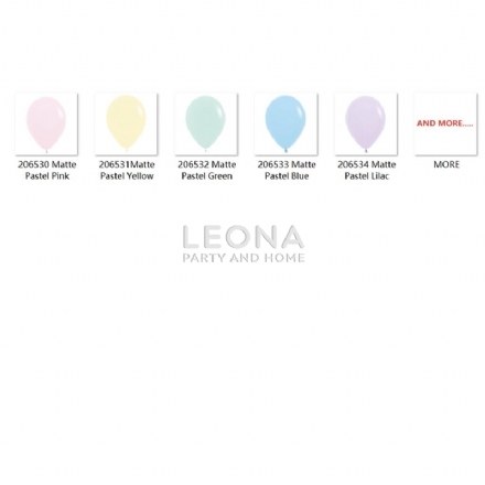 Decorator quality (Sempertex)-30cm-bag 100-matte pastel colour - decorator quality sempertex 30cm bag 100 matte pastel colour - 1    - Leona Party and Home