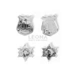 DELUXE POLICE OFFICER BADGE (4PK) - deluxe police officer badge 4pk - 1    - Leona Party and Home