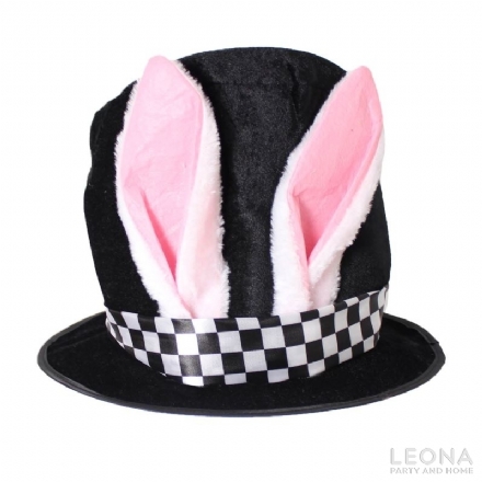 Deluxe White Rabbit Top Hat - Leona Party and Home
