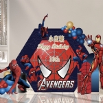 DPK049 Avengers Spiderman Ironman Red Blue Cut-out - dpk049 - 1    - Leona Party and Home