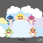 DPKP051 Baby Shark Pink Cut-out - dpkp051 baby shark - 2    - Leona Party and Home