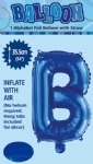 FOIL BALLOON 35CM LETTERS BLUE - foil balloon 35cm letters blue - 3    - Leona Party and Home