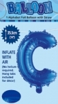 FOIL BALLOON 35CM LETTERS BLUE - foil balloon 35cm letters blue - 4    - Leona Party and Home