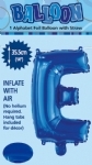 FOIL BALLOON 35CM LETTERS BLUE - foil balloon 35cm letters blue - 6    - Leona Party and Home