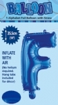FOIL BALLOON 35CM LETTERS BLUE - foil balloon 35cm letters blue - 7    - Leona Party and Home