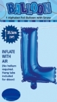 FOIL BALLOON 35CM LETTERS BLUE - foil balloon 35cm letters blue - 13    - Leona Party and Home