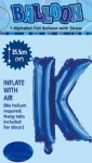 FOIL BALLOON 35CM LETTERS BLUE - foil balloon 35cm letters blue - 12    - Leona Party and Home