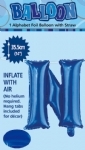 FOIL BALLOON 35CM LETTERS BLUE - foil balloon 35cm letters blue - 15    - Leona Party and Home