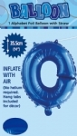 FOIL BALLOON 35CM LETTERS BLUE - foil balloon 35cm letters blue - 16    - Leona Party and Home