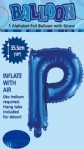 FOIL BALLOON 35CM LETTERS BLUE - foil balloon 35cm letters blue - 17    - Leona Party and Home