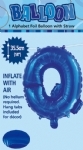 FOIL BALLOON 35CM LETTERS BLUE - foil balloon 35cm letters blue - 18    - Leona Party and Home