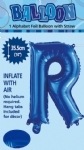 FOIL BALLOON 35CM LETTERS BLUE - foil balloon 35cm letters blue - 19    - Leona Party and Home