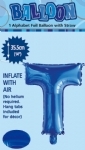 FOIL BALLOON 35CM LETTERS BLUE - foil balloon 35cm letters blue - 21    - Leona Party and Home