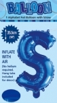 FOIL BALLOON 35CM LETTERS BLUE - foil balloon 35cm letters blue - 20    - Leona Party and Home