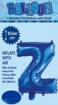 FOIL BALLOON 35CM LETTERS BLUE - foil balloon 35cm letters blue - 27    - Leona Party and Home