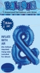 FOIL BALLOON 35CM LETTERS BLUE - foil balloon 35cm letters blue - 28    - Leona Party and Home