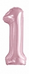 FOIL BALLOON 86CM NUMBERS LIGHT PINK - foil balloon 86cm numbers baby pink - 3    - Leona Party and Home