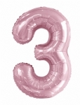 FOIL BALLOON 86CM NUMBERS LIGHT PINK - foil balloon 86cm numbers baby pink - 5    - Leona Party and Home