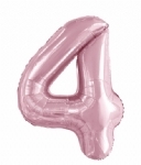 FOIL BALLOON 86CM NUMBERS LIGHT PINK - foil balloon 86cm numbers baby pink - 6    - Leona Party and Home