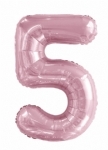 FOIL BALLOON 86CM NUMBERS LIGHT PINK - foil balloon 86cm numbers baby pink - 7    - Leona Party and Home